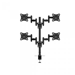 SUPORTE PARA 4 MONITORES DE 10" A 24" TRIARTICULADO - GARRA/MORSAREF: SMQ-1024G-B